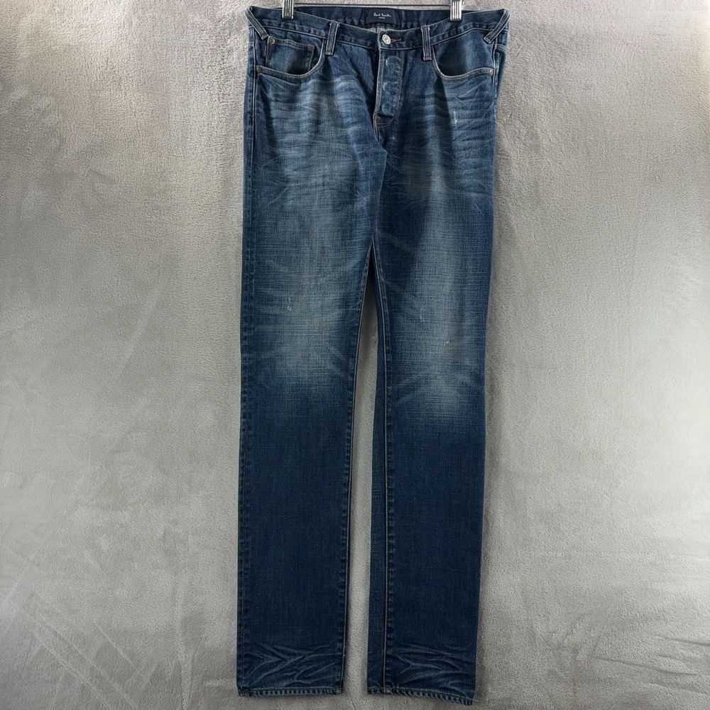 Paul Smith Jeans‎ Mens Size 32x34 Blue Slim Straight Designer Denim Casual